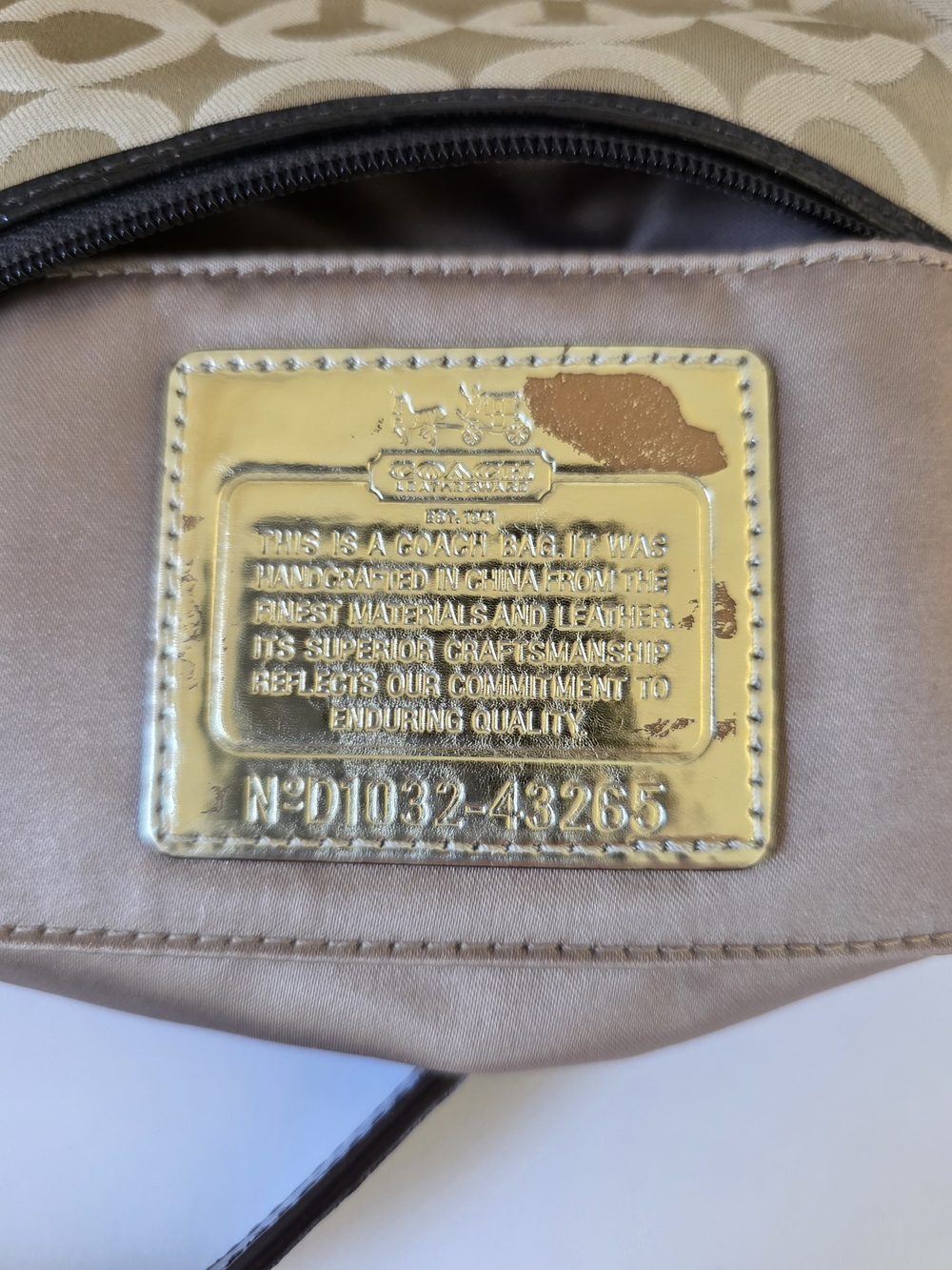 Coach Madison Signature Mini Shoulder Hobo Bag Y2K Brown Leather - Picture 9 of 11